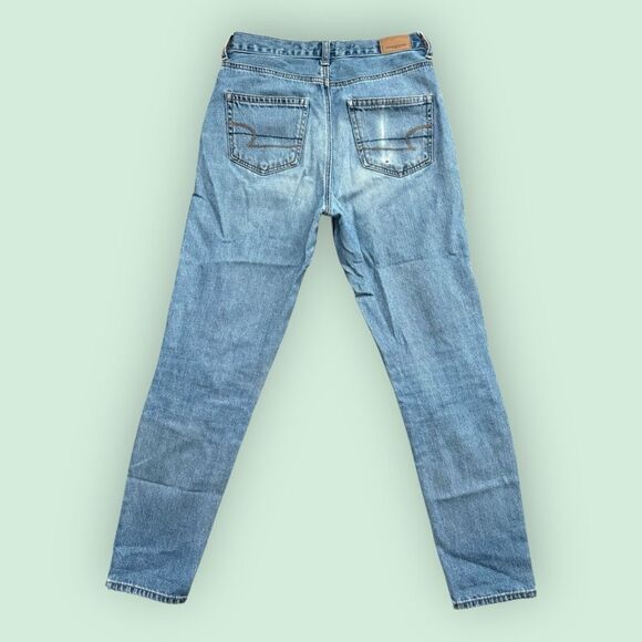 American Eagle Outfitters Distressed Mom Blue Jeans Size 2 Regular - Picture 2 of 8
